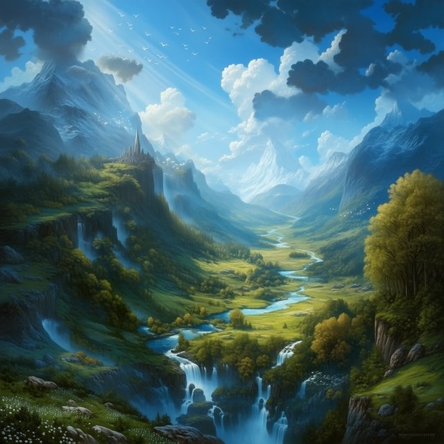 epic fantasy landscape. — Midjourney Niji 7
