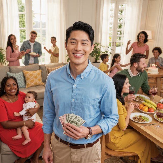 Realistic. Adults around the world finding abundant wealth, family, and joy in their lives. The vibe is very good but also casual. — Kling v3 Omni