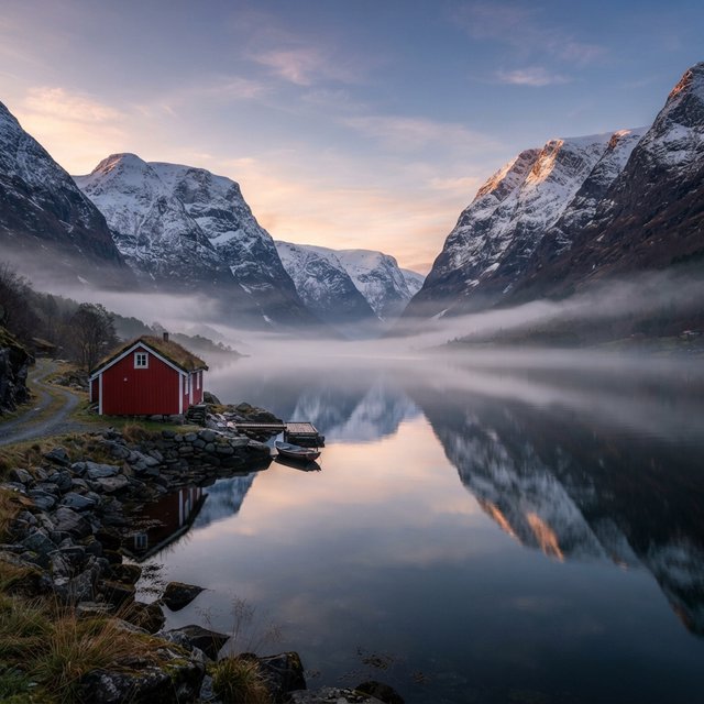 Nano Banana 2 Lite — land-fjord
