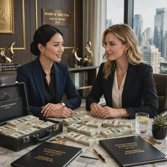 A realistic image based on the concepts of great money, power, and beautiful women. — Model 13