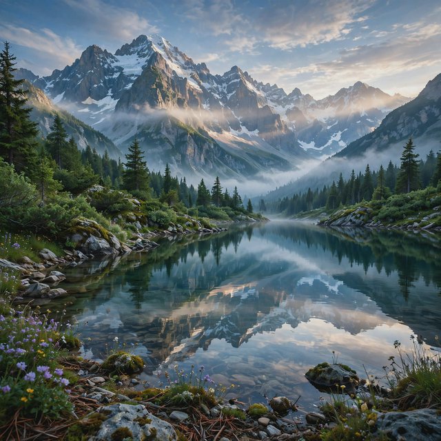 stunning landscape, high quality, detailed, sharp — Muse Image 1.0