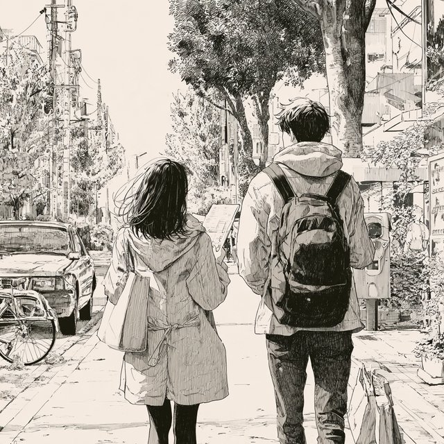 A realistic manga about a couple who entered a contest and ended up winning a trip to a place they always wanted to go. — Midjourney V8.2