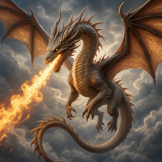 A beautiful, ethereal dragon flying through the skies breathing star flames. Detailed scales. — Qwen Image 3.0 Pro