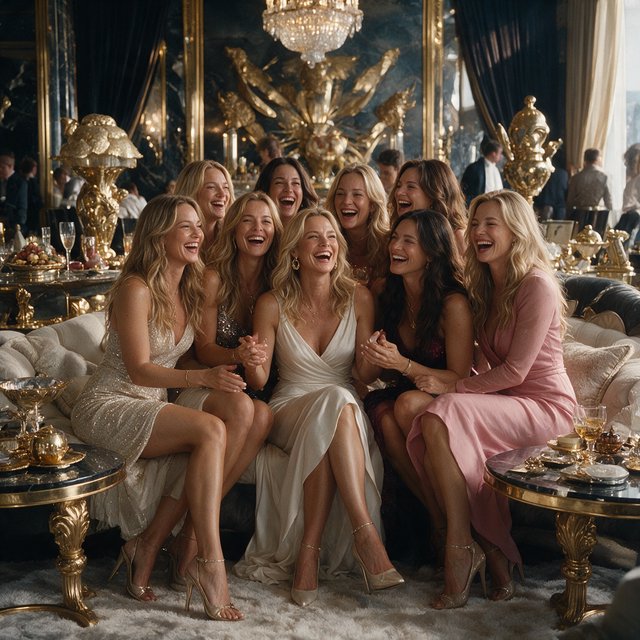 A realistic image based on the concepts of great money, power, and beautiful women. — Model 19