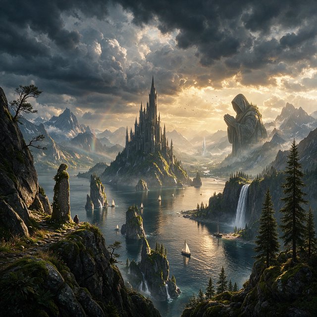 epic fantasy landscape. — Seedream 5.0 Pro