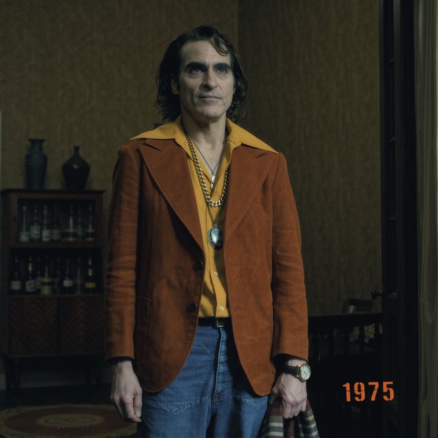 Create an image of a man in the quintessential style of 1975. Style his hair, clothing, accessories, and surroundings to reflect the distinctive look of the mid-1970s—featuring bold silhouettes, eye-catching accessories, layered details, and characteristic colors and textures. Give the image the feel of an authentic 1975 photograph, complete with analog film grain, faded colors, direct flash lighting, and a slight soft-focus effect. Add a period-accurate, red-orange date stamp in a 1970s style in one of the bottom corners. No recognizable posters. No modern objects or text. — Kling v3 Omni