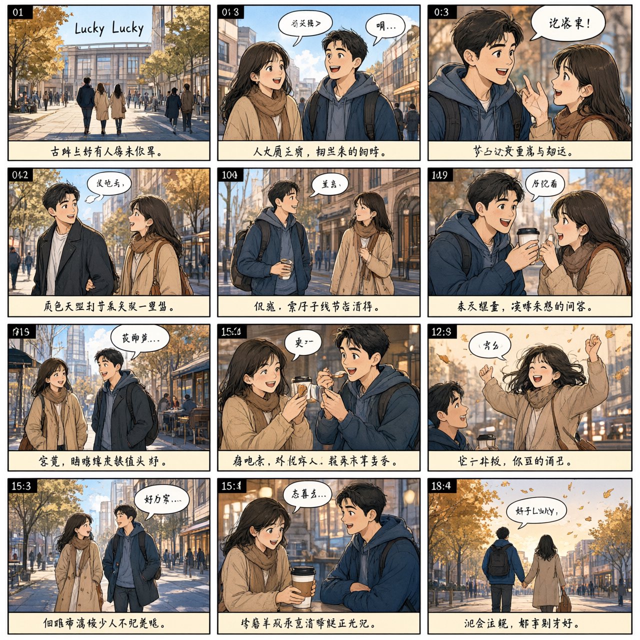 4–6 realistic scenes of people having the luckiest day of their lives. The word “Lucky” should appear at least twice in the image, and seem totally in place and seamless. The whole vibe is pretty much lucky moments that were unexpected but very welcome. — Qwen Image 3.0 Pro