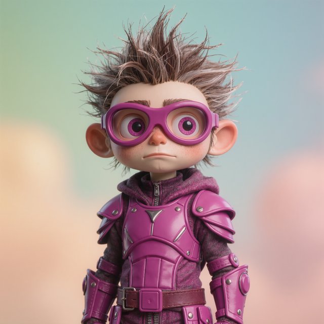 An image depicting a wild character dressed in magenta attire, an outfit, or armor. No text. A complementary pastel background. Lifestyle photography. — Kling v3 Omni