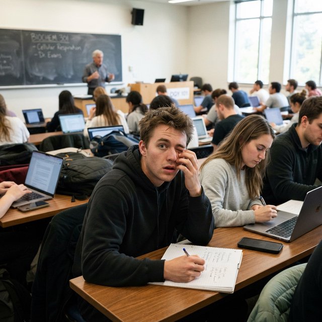 Realistic image. People discovering that their lives were all just a dream at the end of their lives. The whole time, they were just 21-year-old college students who took a nap in class. — Model 16