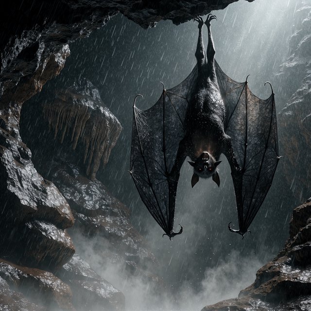 Vampire bat art, volumetric fog, chiaroscuro lighting, subsurface scattering. — Model 21