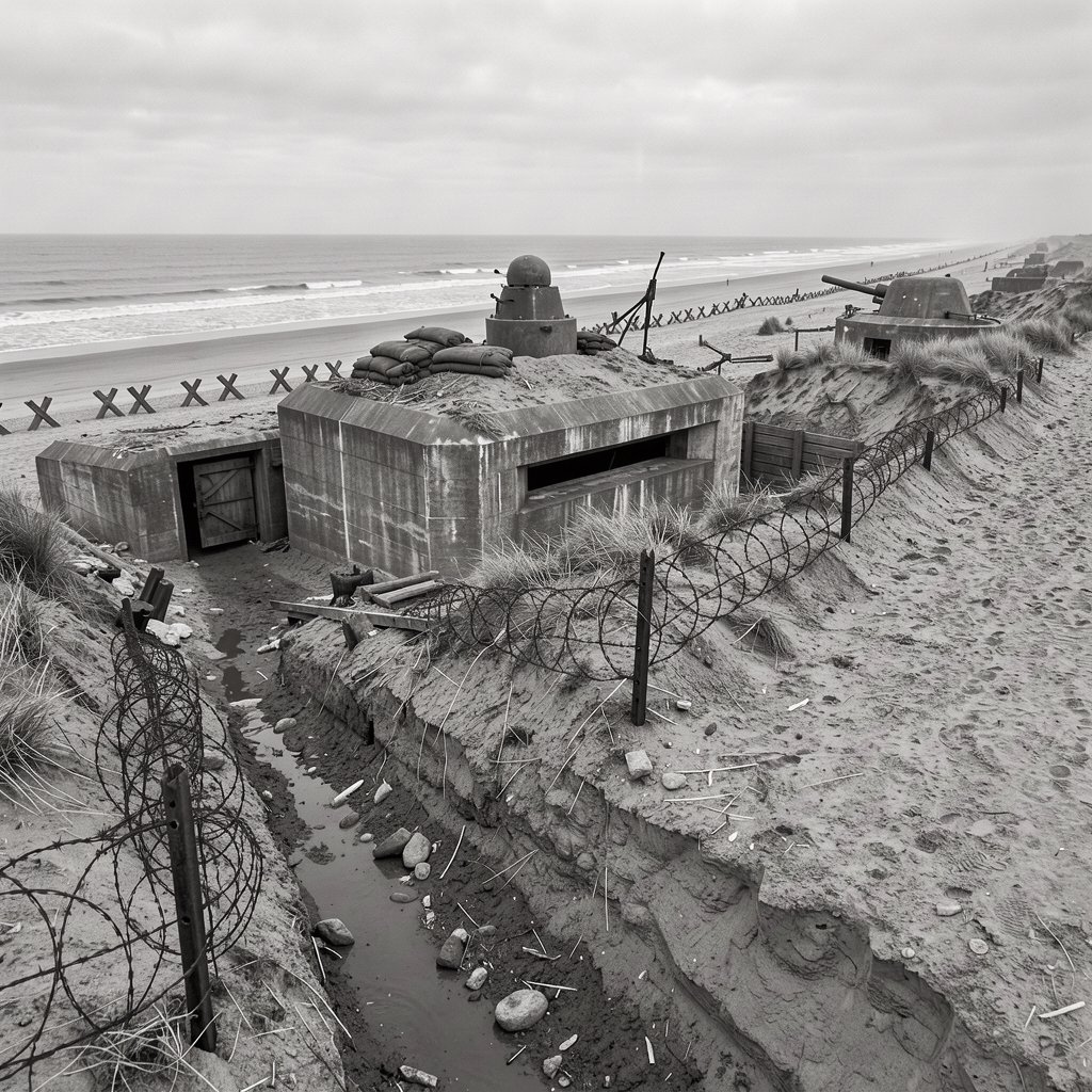 German bunker complex on the French Atlantic coast during World War II — FLUX 3 Image