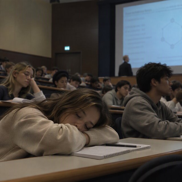Realistic image. People discovering that their lives were all just a dream at the end of their lives. The whole time, they were just 21-year-old college students who took a nap in class. — Model 3