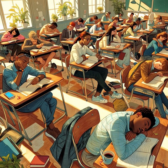 Realistic image. People discovering that their lives were all just a dream at the end of their lives. The whole time, they were just 21-year-old college students who took a nap in class. — Model 14