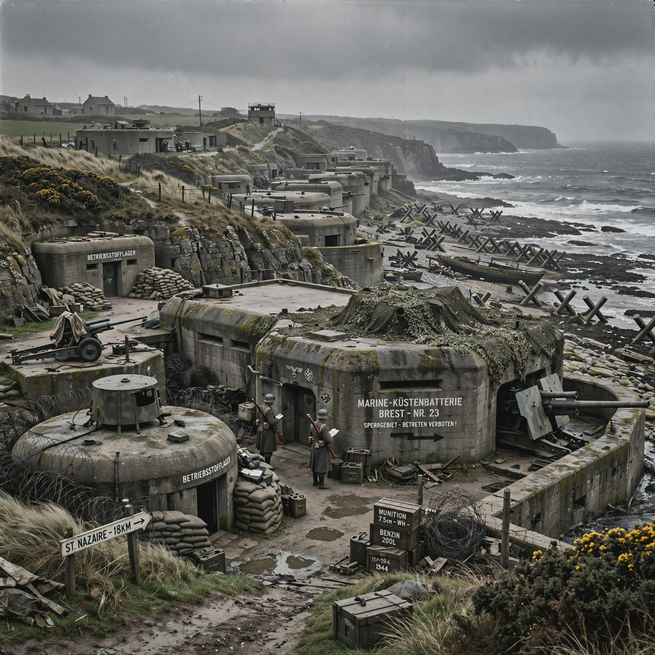 German bunker complex on the French Atlantic coast during World War II — Muse Image 1.0