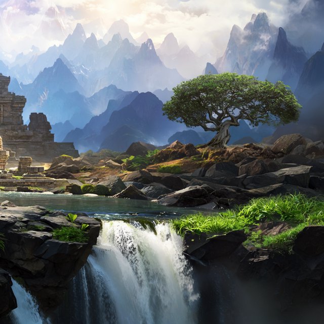 epic fantasy landscape. — Krea 2 Large