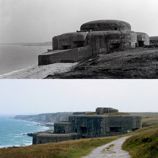 German bunker complex on the French Atlantic coast during World War II — Midjourney V8.2