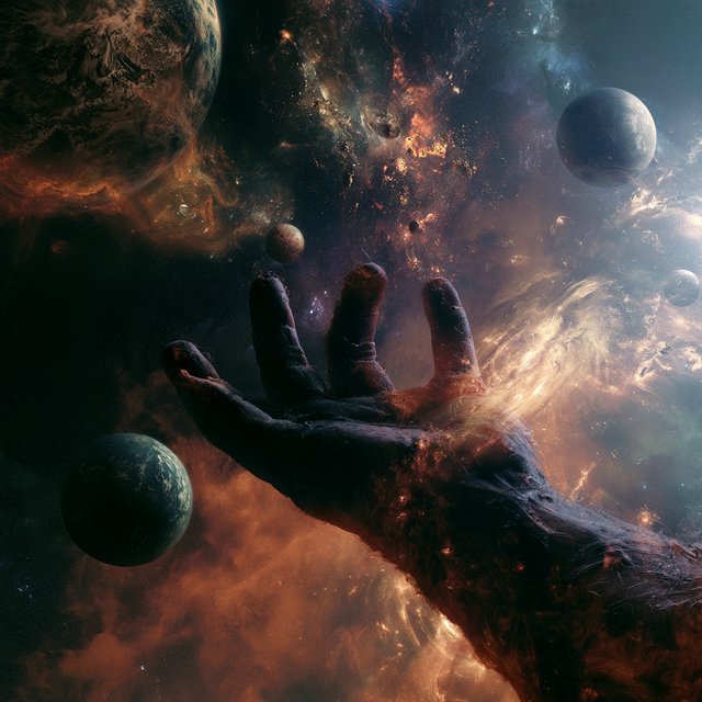 An immortal with a wave of their hand creates multiple universes. — Midjourney V8.2