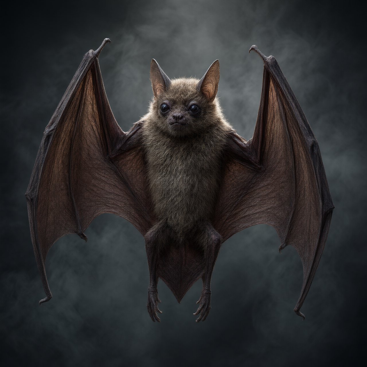 Vampire bat art, volumetric fog, chiaroscuro lighting, subsurface scattering. — Qwen Image 3.0