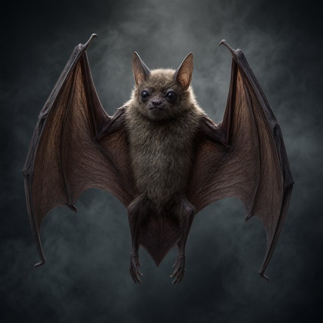 Vampire bat art, volumetric fog, chiaroscuro lighting, subsurface scattering. — Model 18