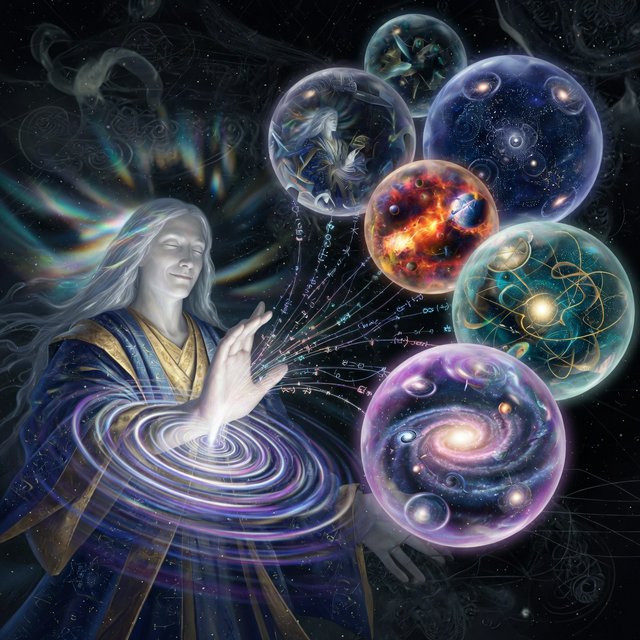 An immortal with a wave of their hand creates multiple universes. — Grok Imagine Image Quality