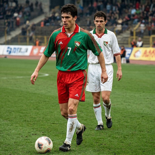 A stillshot from a Bulgarian football game, broadcast in the 1980s. — Qwen Image 3.0 Pro