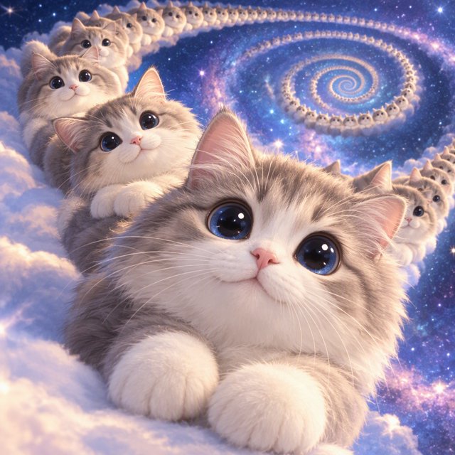 The infinite cat is infinite and adorable. — Model 3