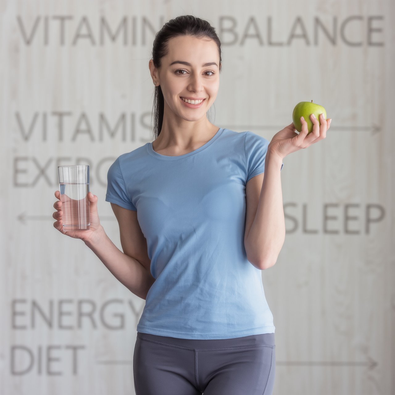 Realistic image depicting great health in many ways. In the background, words related to health are hidden in plain sight. — Kling v3 Omni