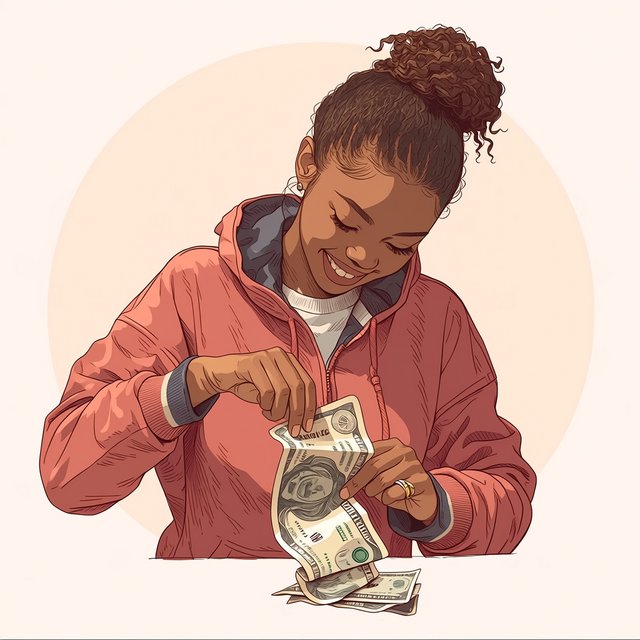 A realistic scene of a random adult person, either Black, white, or Asian, scratching a scratch ticket and discovering that they have won one million dollars. — Midjourney Niji 7