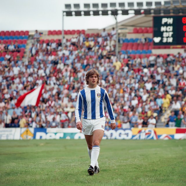 A stillshot from a Bulgarian football game, broadcast in the 1980s. — Kling v3