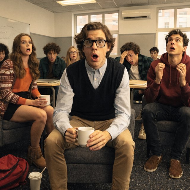 Realistic image. People discovering that their lives were all just a dream at the end of their lives. The whole time, they were just 21-year-old college students who took a nap in class. — Model 19