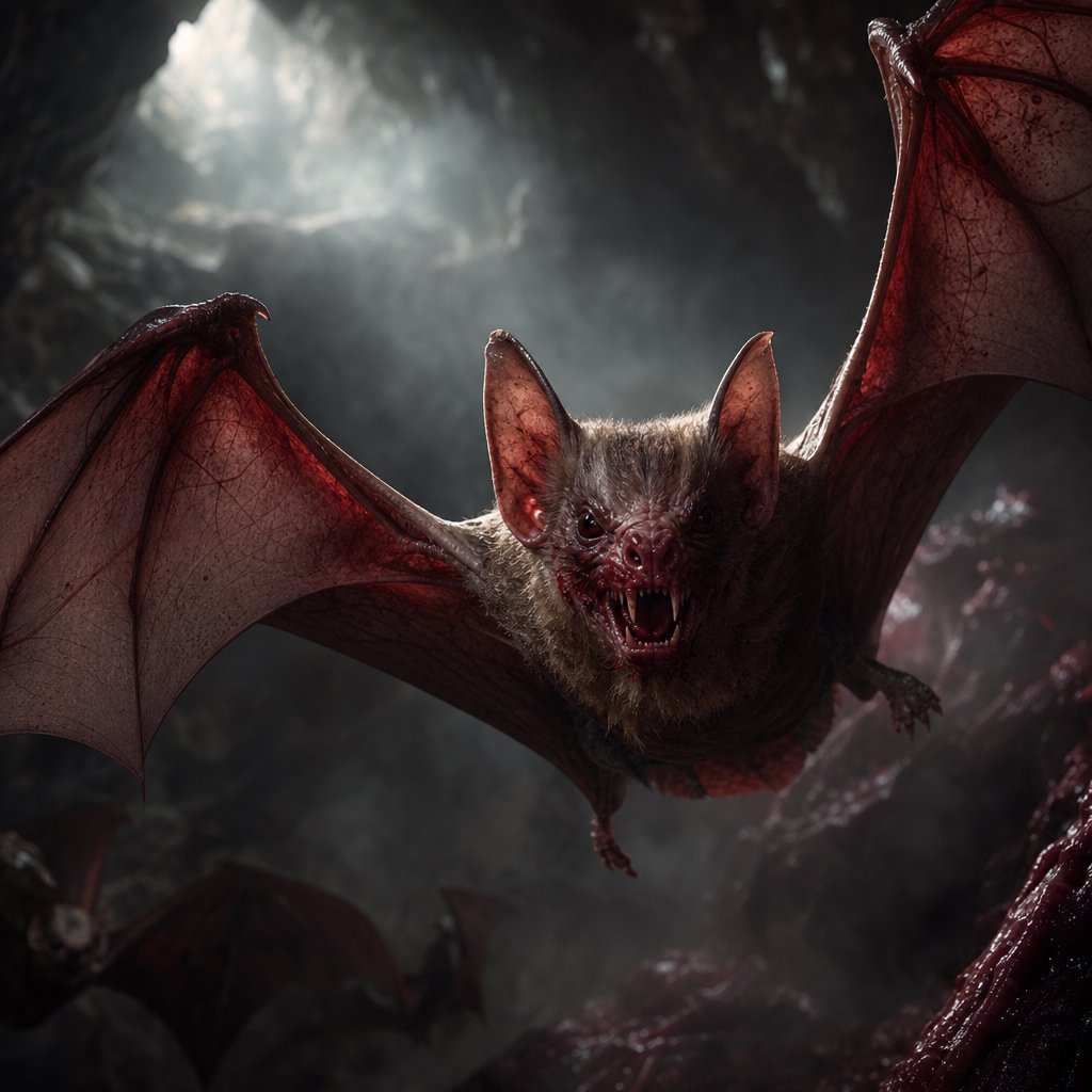 Vampire bat art, volumetric fog, chiaroscuro lighting, subsurface scattering. — GPT Image 2