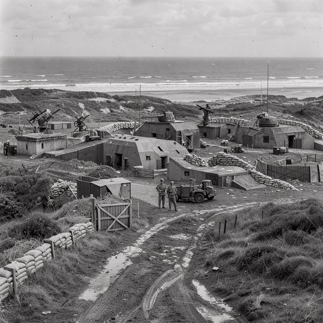 German bunker complex on the French Atlantic coast during World War II — FLUX 3 Image Klein