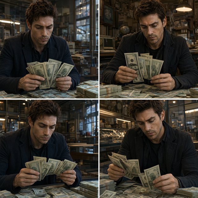 An image about people making a lot of money around the world, shown in 4–6 scenes. Realistic image. — Qwen Image 3.0 Pro