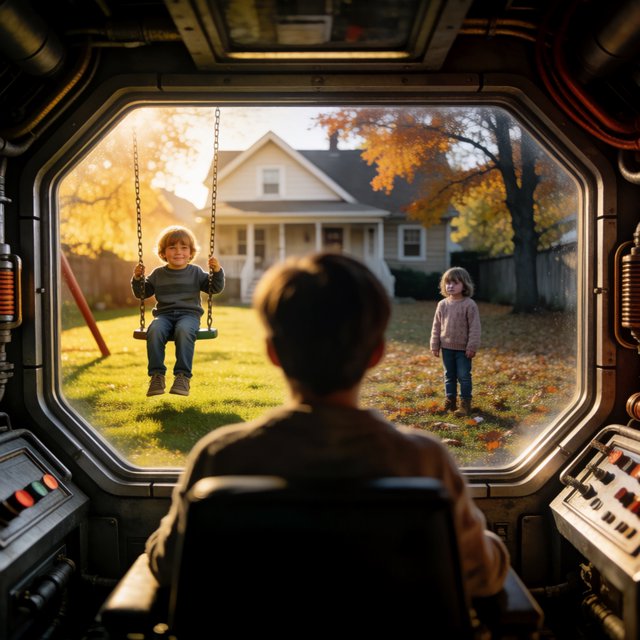 Realistic, an adult person goes back in time to change something. — Krea 2 Medium
