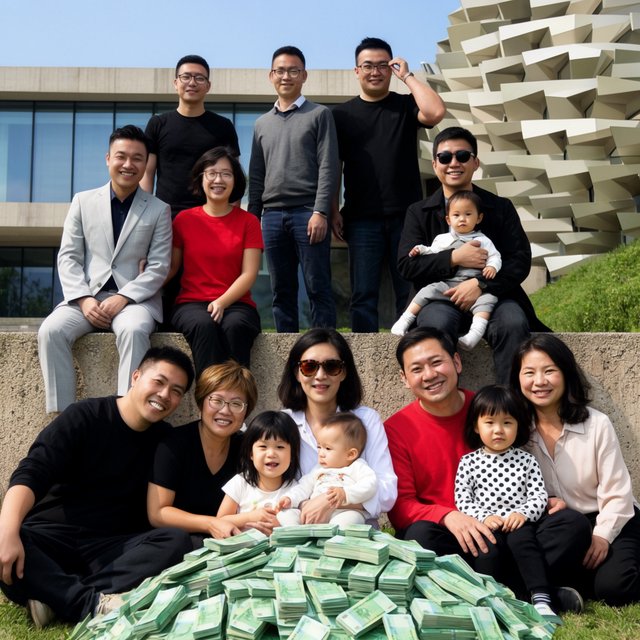Realistic. Adults around the world finding abundant wealth, family, and joy in their lives. The vibe is very good but also casual. — Krea 2 Large