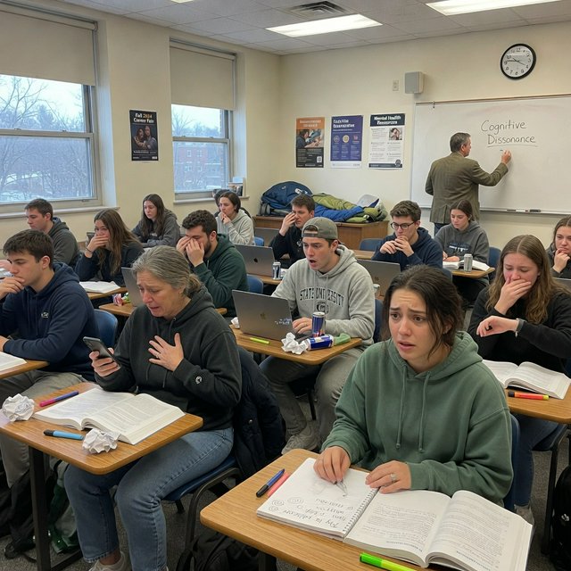 Realistic image. People discovering that their lives were all just a dream at the end of their lives. The whole time, they were just 21-year-old college students who took a nap in class. — Model 5