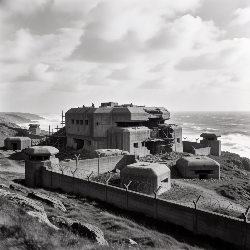 German bunker complex on the French Atlantic coast during World War II — Krea 2 Medium