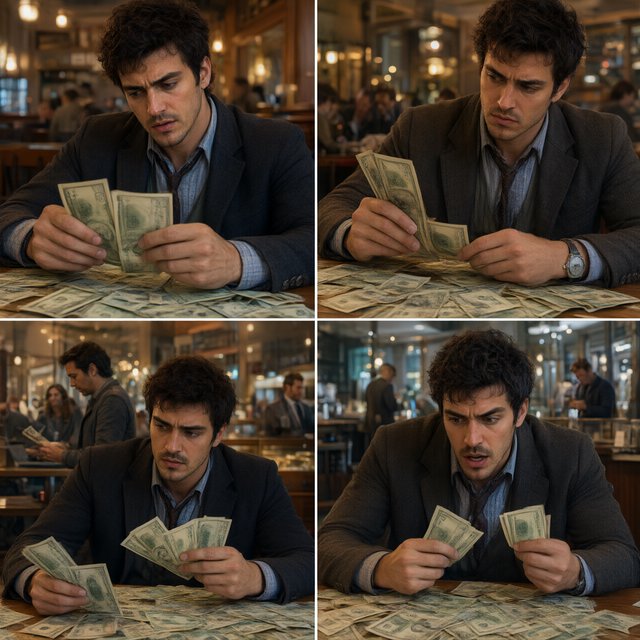 An image about people making a lot of money around the world, shown in 4–6 scenes. Realistic image. — Qwen Image 3.0