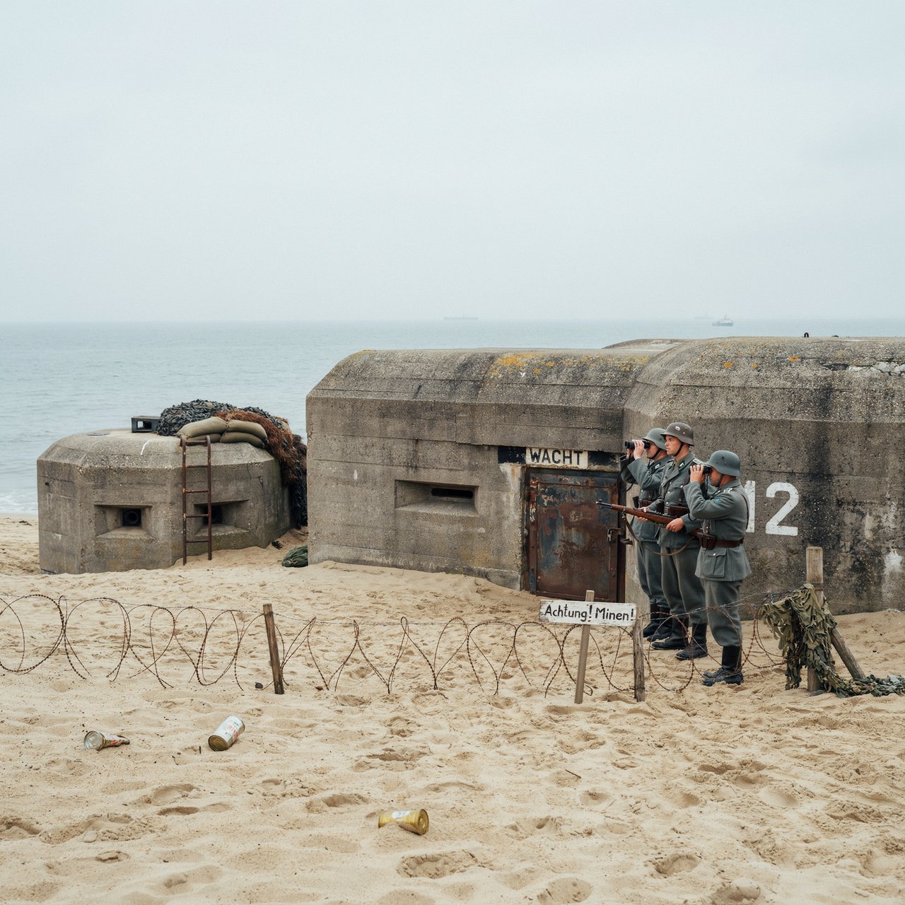 German bunker complex on the French Atlantic coast during World War II — Ideogram v4