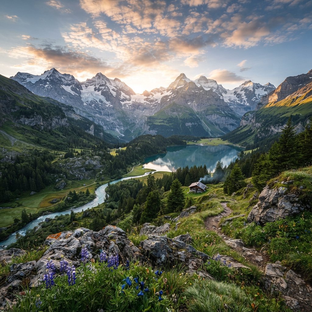 stunning landscape, high quality, detailed, sharp — Nano Banana 2 Lite