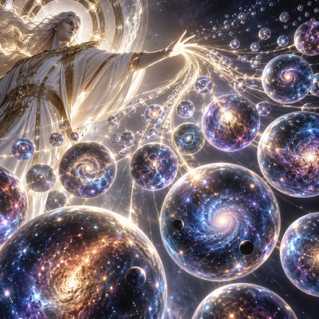An immortal with a wave of their hand creates multiple universes. — GPT Image 2.5 Sunburst