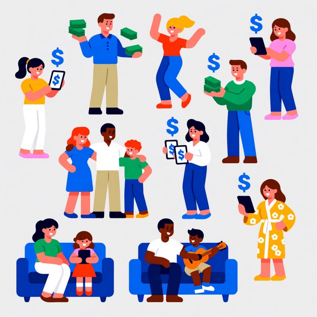 Realistic. Adults around the world finding abundant wealth, family, and joy in their lives. The vibe is very good but also casual. — Krea 2 Medium