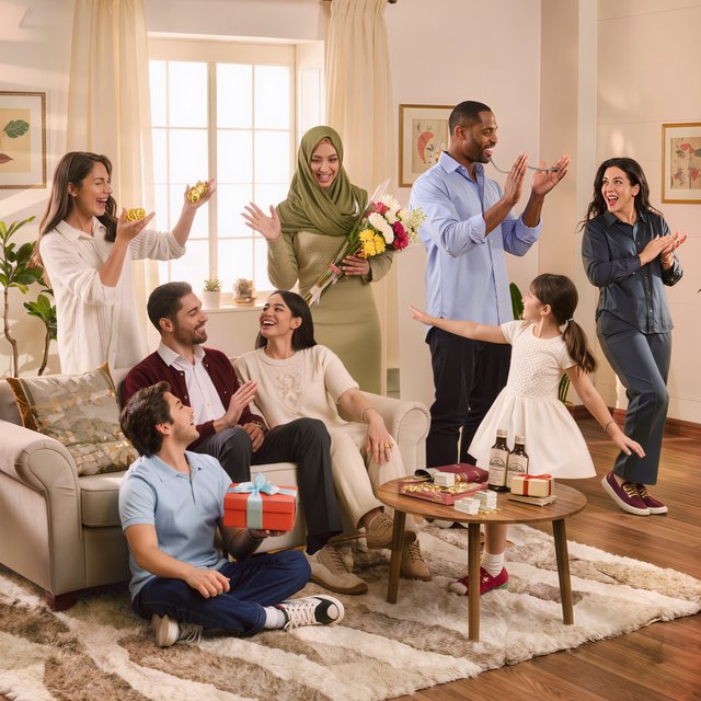 Realistic. Adults around the world finding abundant wealth, family, and joy in their lives. The vibe is very good but also casual. — Kling v3