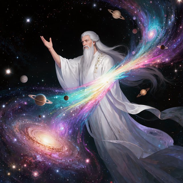 An immortal with a wave of their hand creates multiple universes. — Kling v3