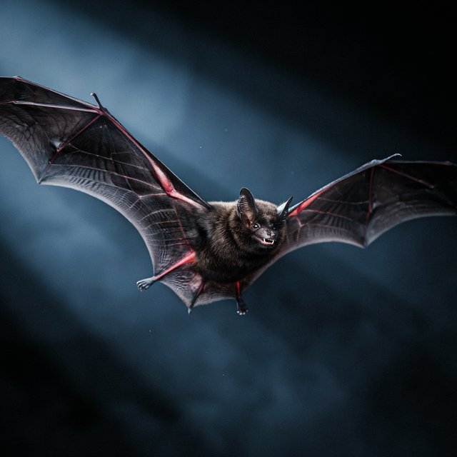 Vampire bat art, volumetric fog, chiaroscuro lighting, subsurface scattering. — Model 8