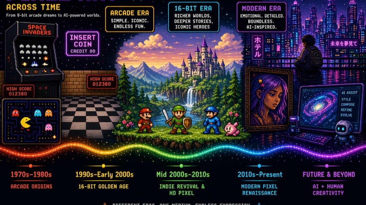 From Blinking Cursors to Infinite Canvases: The Epic 50-Year History of Pixel Art (And Why It Still Rules i...