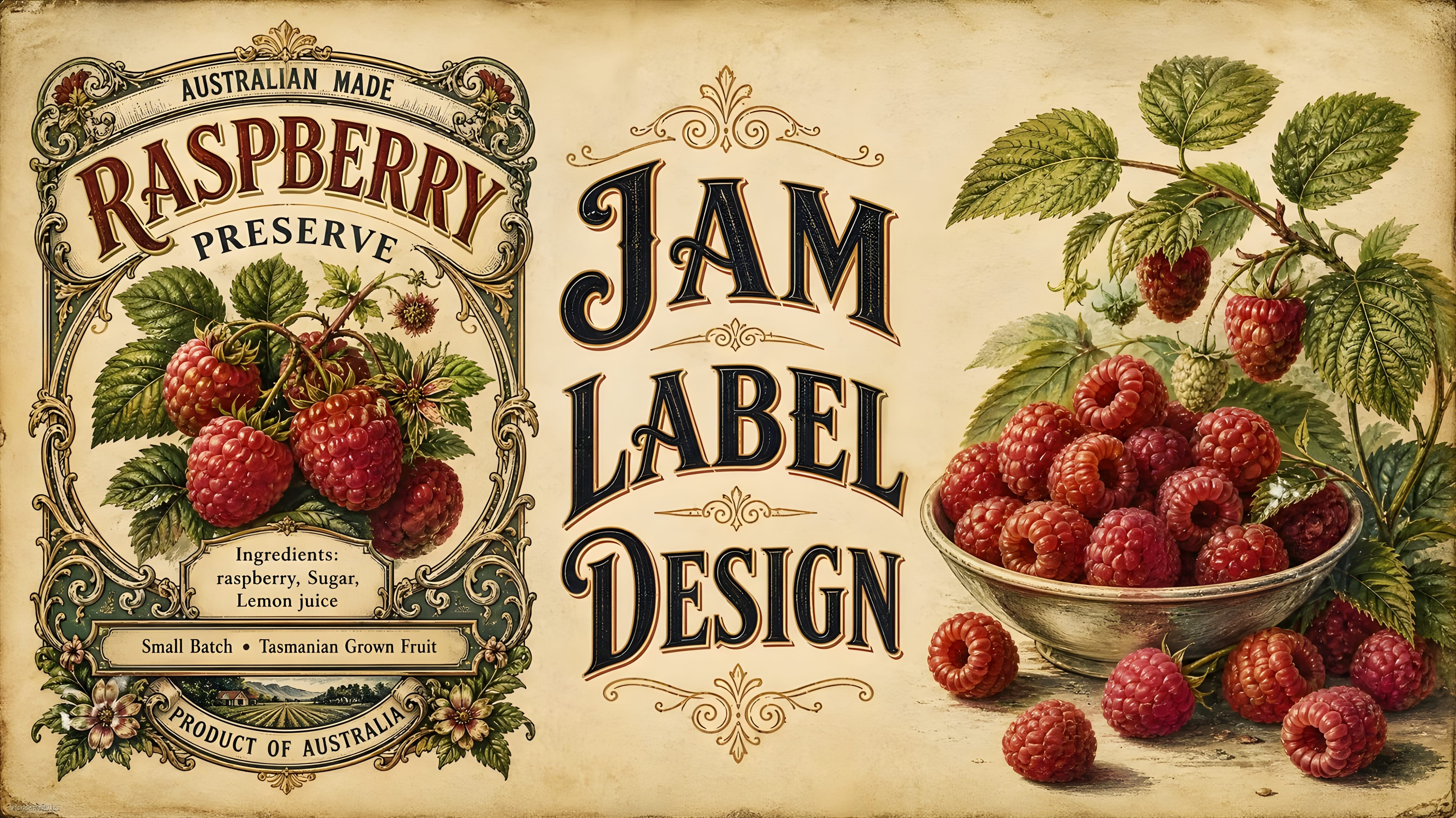 Vintage Jam Labels - Style Prompt