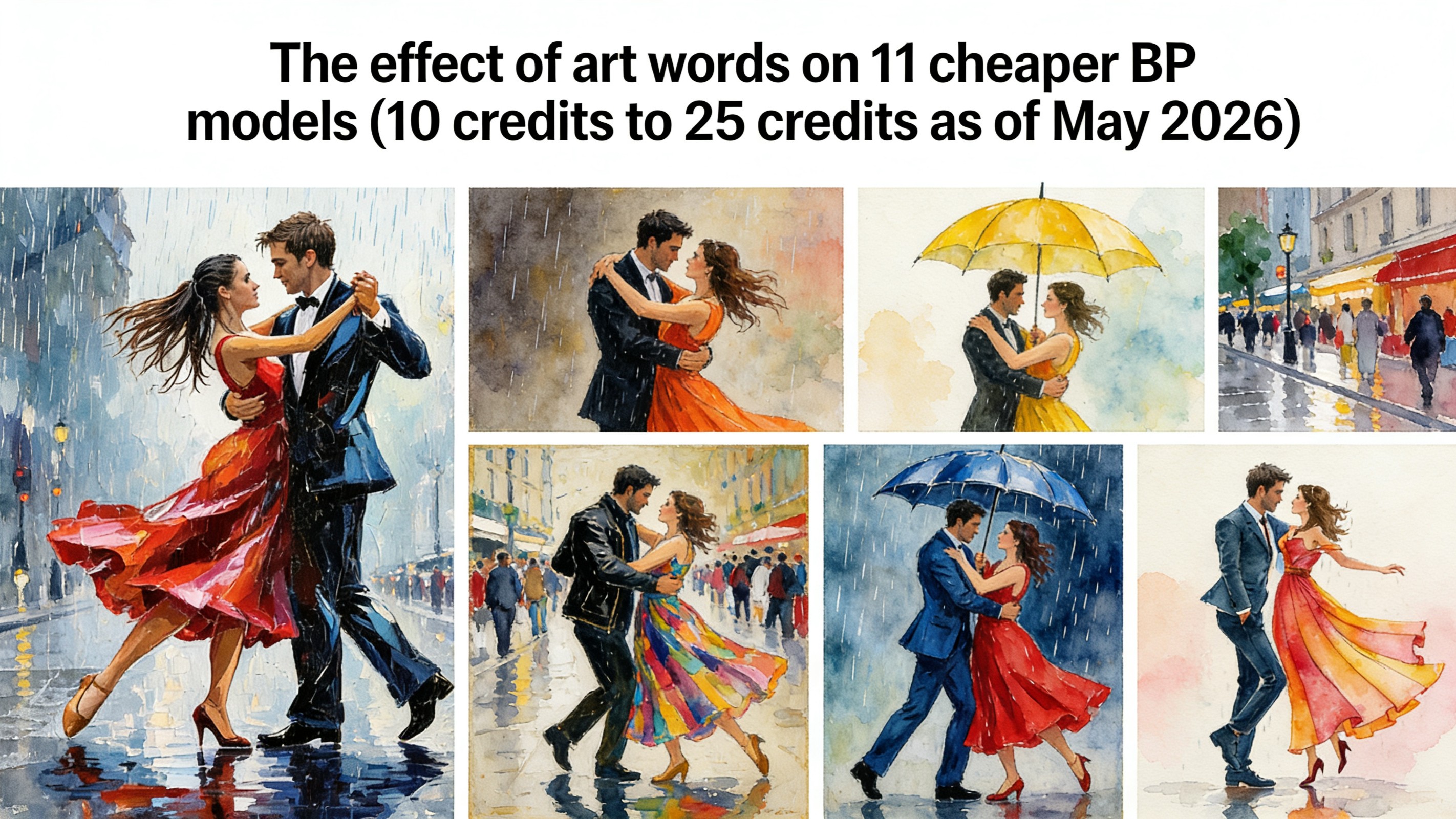 The effect of art words on cheaper BP models (10 credits to 25 credits as of May 2026)