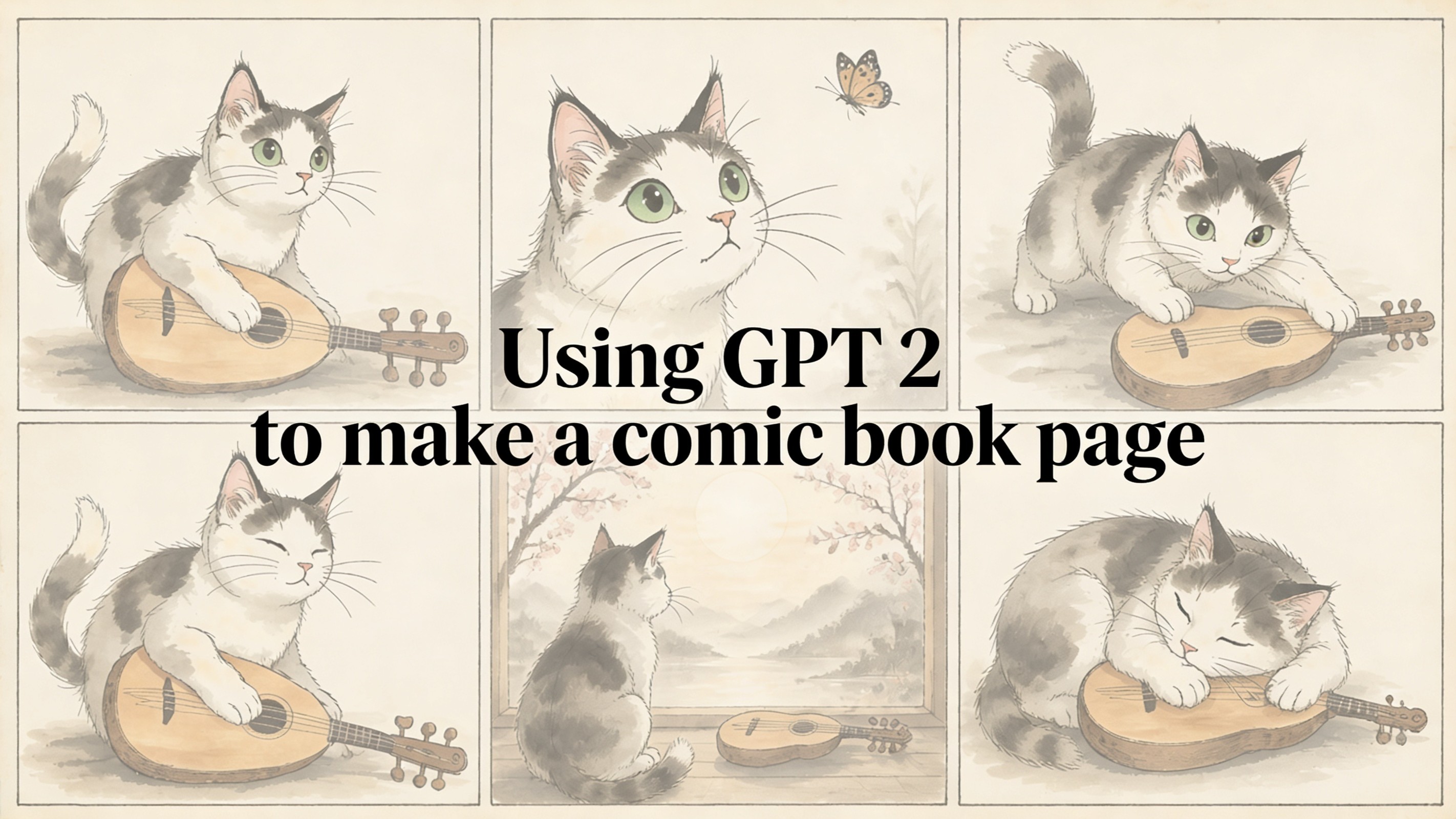 Using GPT 2 to make a comic book page