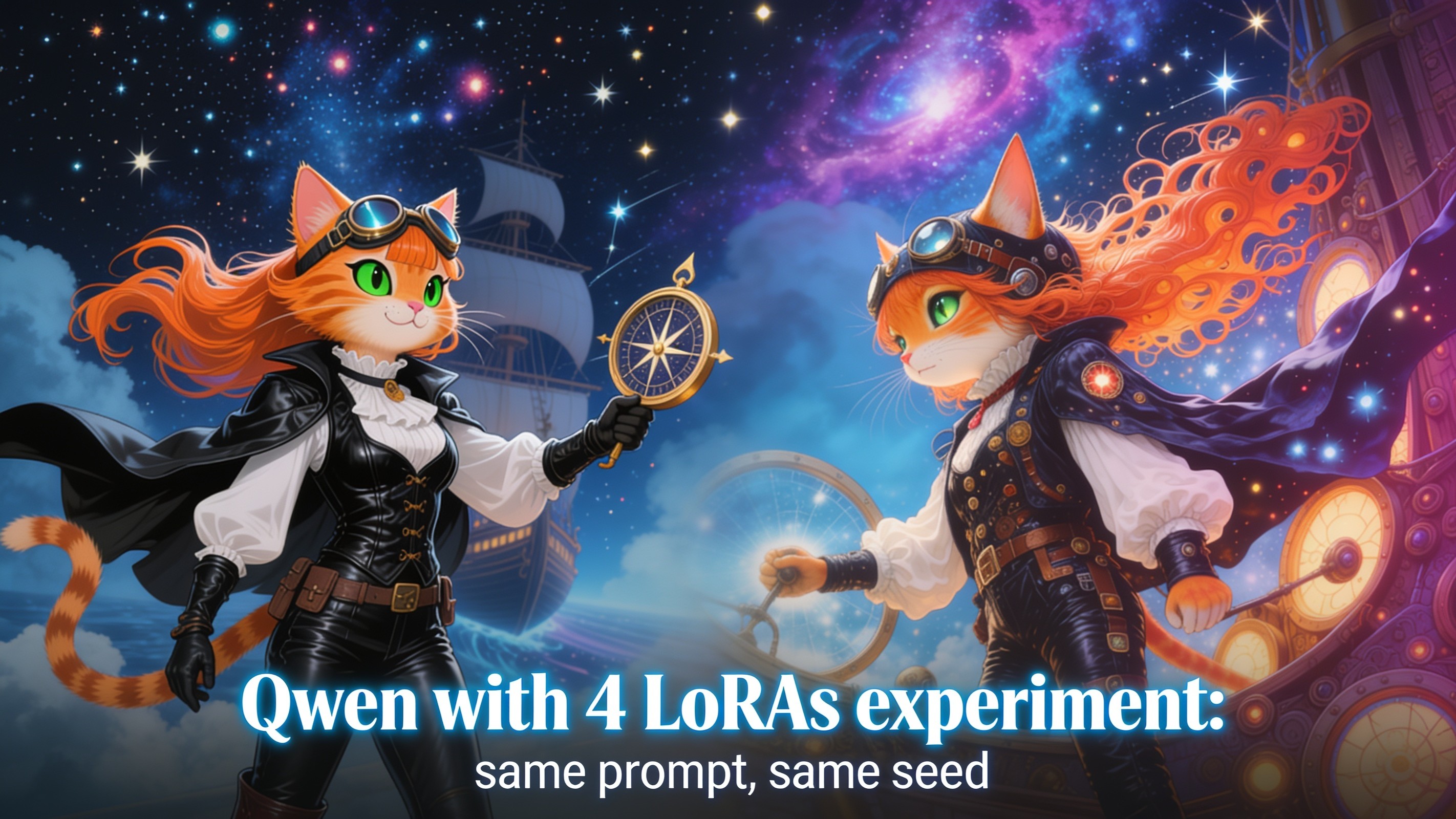 Qwen with 4 LoRAs experiment